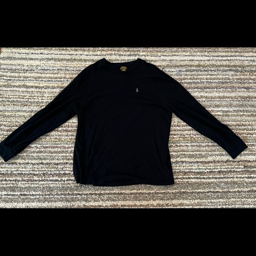 Large long sleeve polo shirt